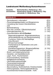 Wegweisung der Abteilungen innerhalb der Gebäude - Landkreis ...