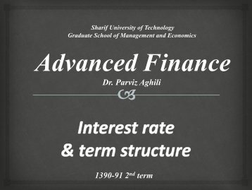 interest rate & term structure