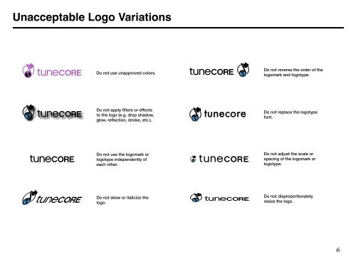 Branding guidelines - TuneCore