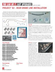 project '63 - rear brake line installation - Ecklers Late Great Chevy