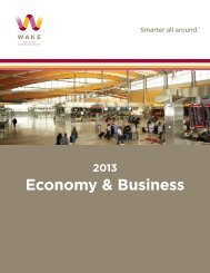 2013 Economy & Business - Wake County Economic Development