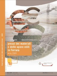 Prezzi dei materiali e delle opere edili in Ferrara anno 2009