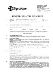 Health and Safety Datasheet - Decorating Warehouse