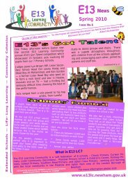 Spring 2010 Newsletter - E13 Learning Community