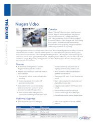 Download the Niagara Video Datasheet - Tridium