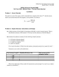 EP464 (Advanced Applied E&M) Fall Term 2008 - Midterm Exam ...