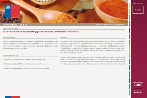 Desarrollo de Plan de Marketing para FÃ¡brica de Condimentos ... - Fia