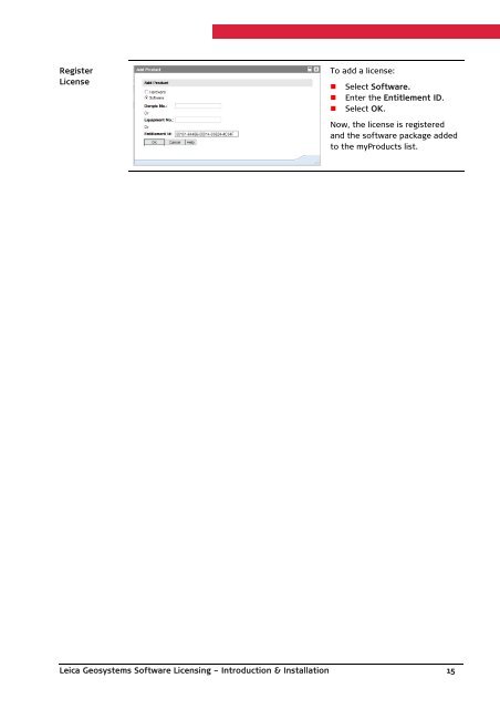 Leica Geosystems Software Licensing Introduction & Installation