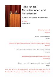 Rede für die Abiturientinnen und Abiturienten - Ricarda-Huch-Schule