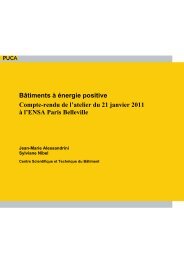 BÃ¢timents Ã  Ã©nergie positive, actes de l'atelier - MinistÃ¨re du ...