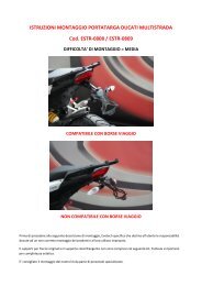 ISTRUZIONI MONTAGGIO PORTATARGA DUCATI ... - Stecher Moto