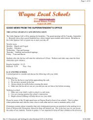 Good News Friday - Wayne Local Schools