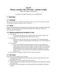 Lab #1: Photon counting with a PM tubeâstatistics of light - UGAstro