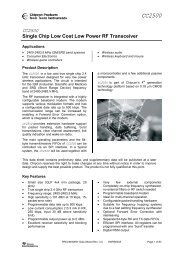 Single-Chip Low Cost Low Power RF-Transceiver (Rev. A)