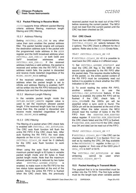 Single-Chip Low Cost Low Power RF-Transceiver (Rev. A)