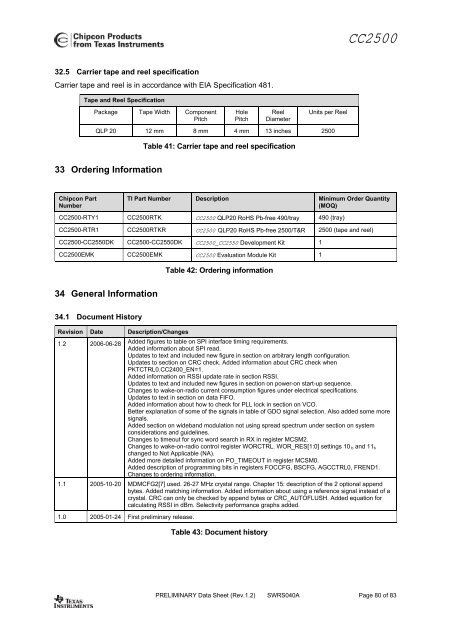 Single-Chip Low Cost Low Power RF-Transceiver (Rev. A)