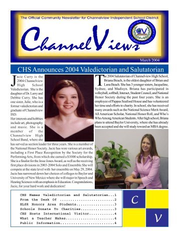 CHS Announces 2004 Valedictorian and Salutatorian