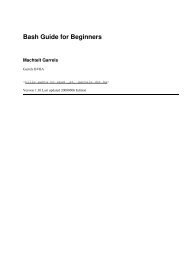 Bash Guide for Beginners - Index of