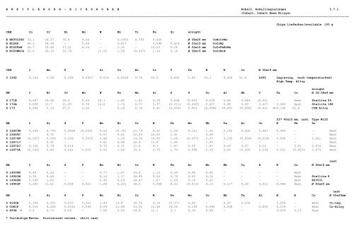 referenzmaterial - ne-metalle reference material - nf-metals