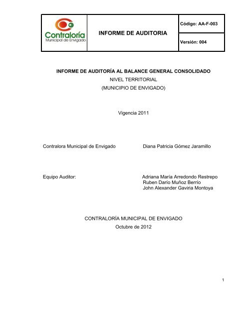 Informe - ContralorÃ­a de Envigado