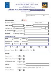 Richiesta di esami endoscopici â compilabile - Endoscopia ...
