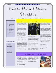 Survivor Outreach Services Newsletter - Fort Jackson MWR