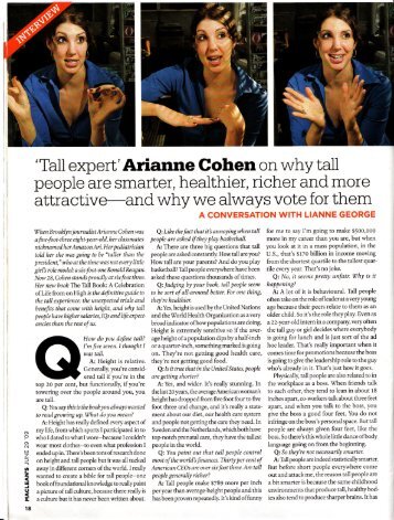 The Best Tall Interview Ever - Arianne Cohen