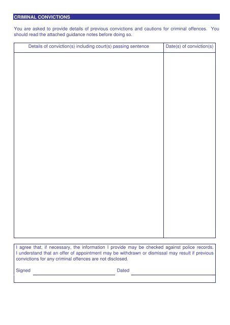 APPLICATION FORM for TEACHING APPOINTMENT - The TES