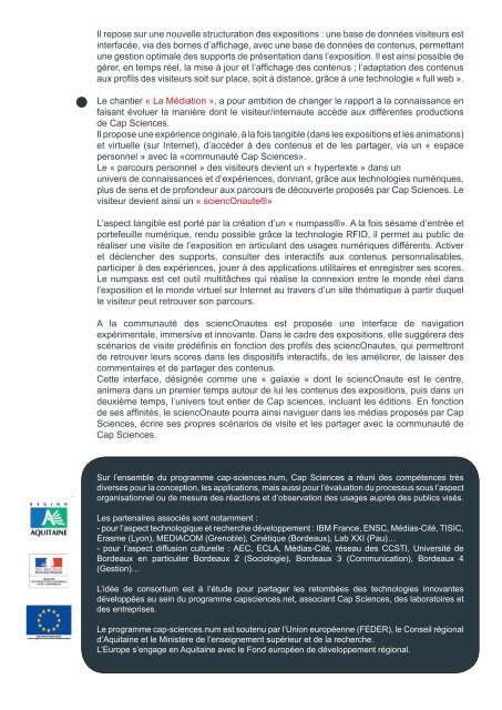 Imprimez le dossier de presse - Cap Sciences