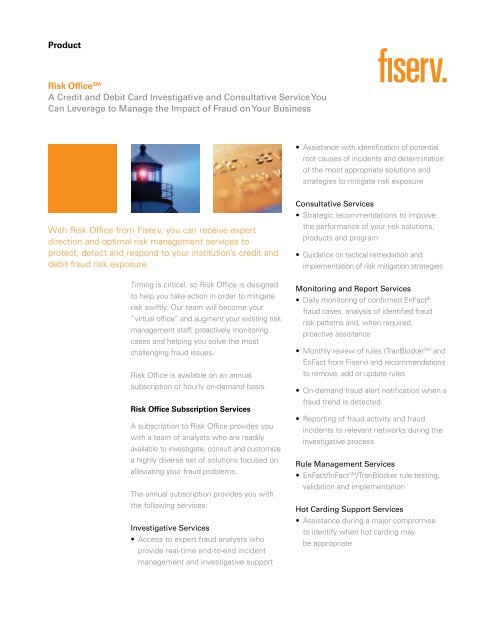 The Risk Office - Card Solutions - Fiserv