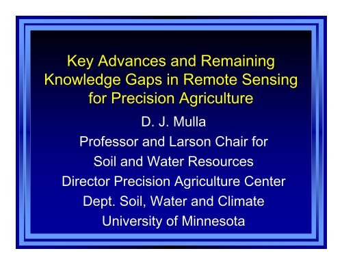 Key Advances and Remaining Knowledge Gaps in Remote Sensing ...