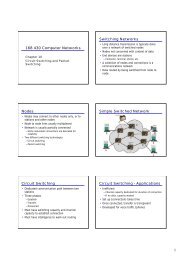 Circuit Switching and Packet Switching.