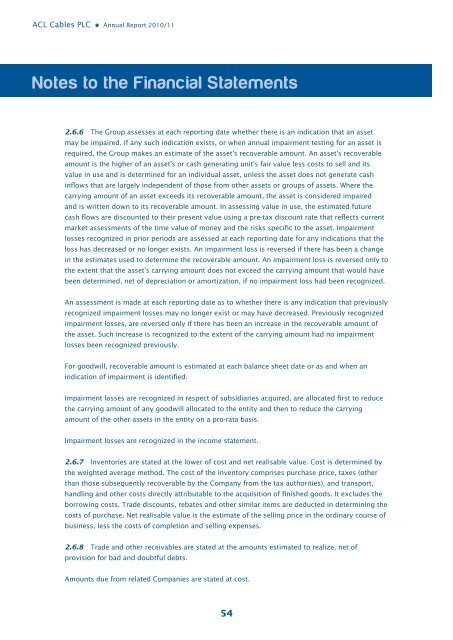 Annual Report 10/11 - ACL Cables PLC