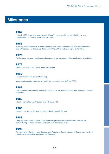 Annual Report 10/11 - ACL Cables PLC