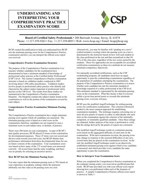 understanding and interpreting your comprehensive practice ...