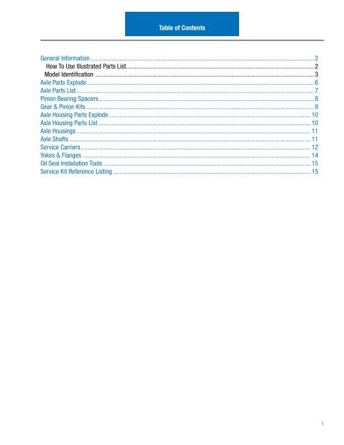 Illustrated Parts List