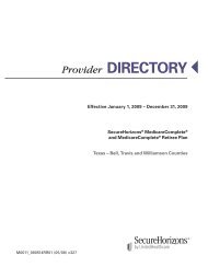 Provider DIRECTORY - Uhcretiree.com