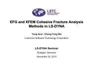 EFG and XFEM Cohesive Fracture Analysis Methods in ... - DYNAmore