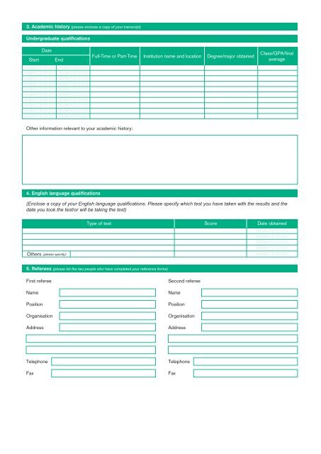 Postgraduate application form - The University of Nottingham ...