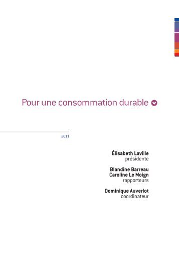 Pour une consommation durable - La Documentation franÃ§aise