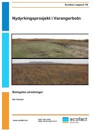 Biologiske utredninger. Ecofact rapport 78. 14s.