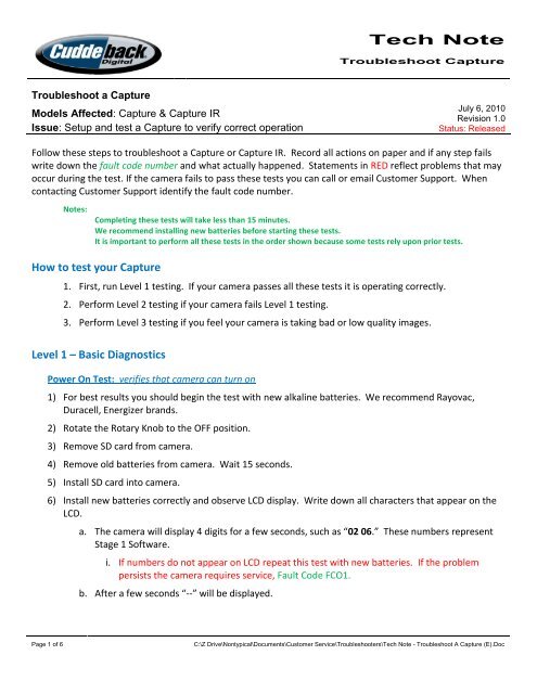 TS - Capture - Cuddeback