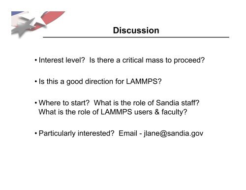 Teaching with LAMMPS - Sandia National Laboratories