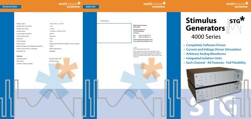 4000 Series Brochure - ALA Scientific Instruments