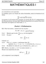 Sujet de MathÃ©matiques I PC 2009 - Concours Centrale-SupÃ©lec