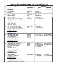 NAMES OF TRUSTEES ON THE CHENNAI PORT TRUST BOARD ...