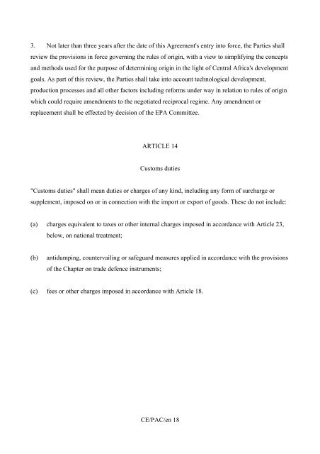 CE/PAC/en 1 INTERIM AGREEMENT WITH A VIEW TO AN ... - WITS