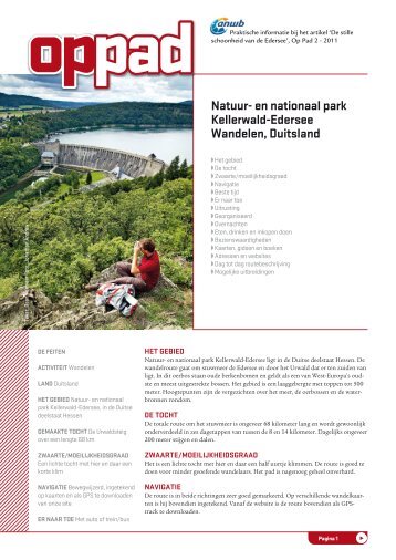 Natuur- en nationaal park kellerwald-edersee wandelen ... - Op Pad