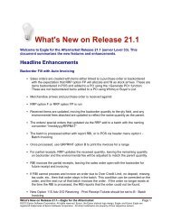 What's New on Release 21.1 - Epicor