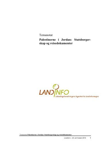 Jordansk statsborgerskap - LandInfo